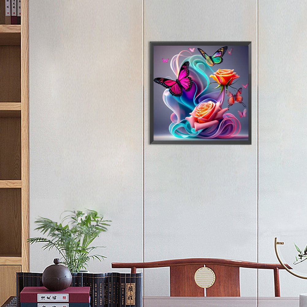 Resin Art With Flowers - Diamond Painting Family Butterfly Flower Fairy