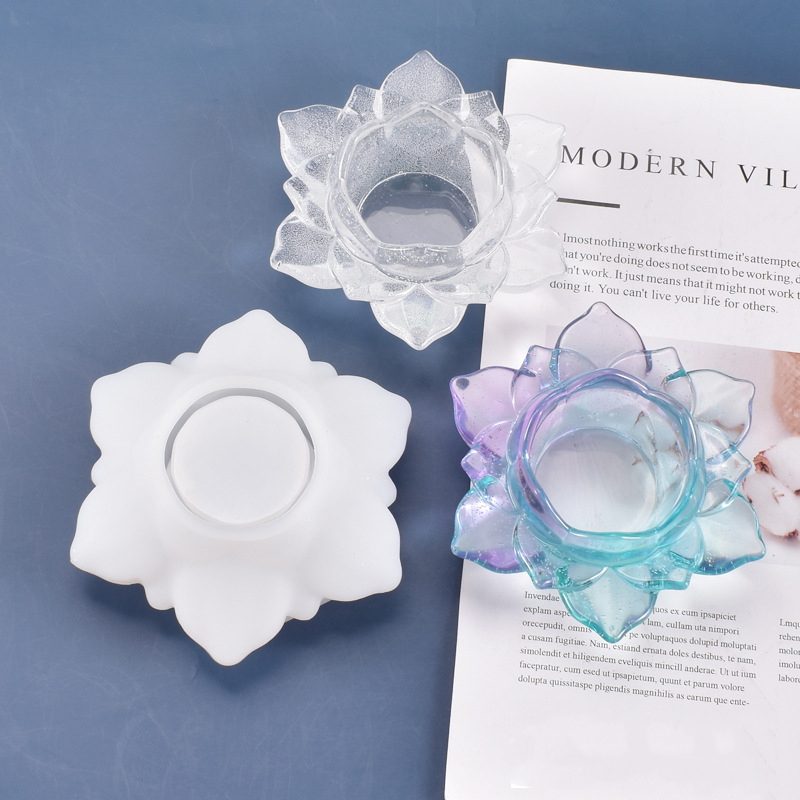 Resin Art Machine - Lotus Storage Box Silicone Mold DIY