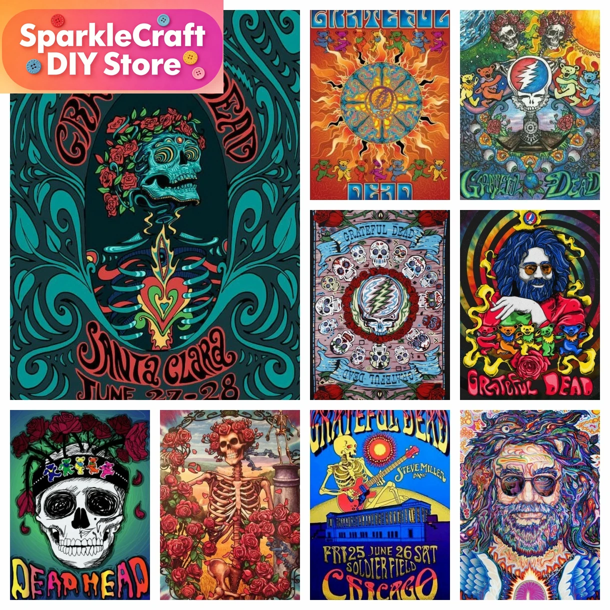 Resin Art Of Rose - 5D DIY Diamond Painting Grateful Dead