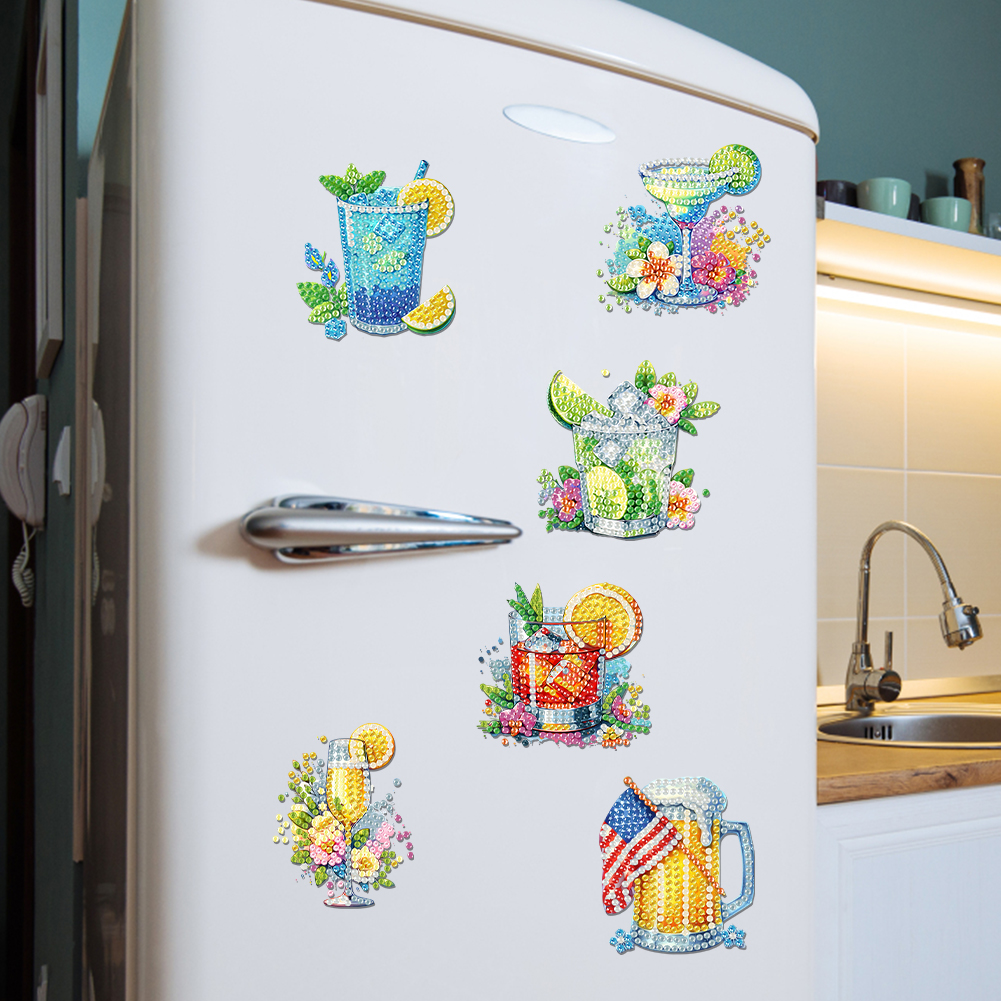 Resin Art Easy - Colorful Diamond Art Refrigerator Magnet DIY