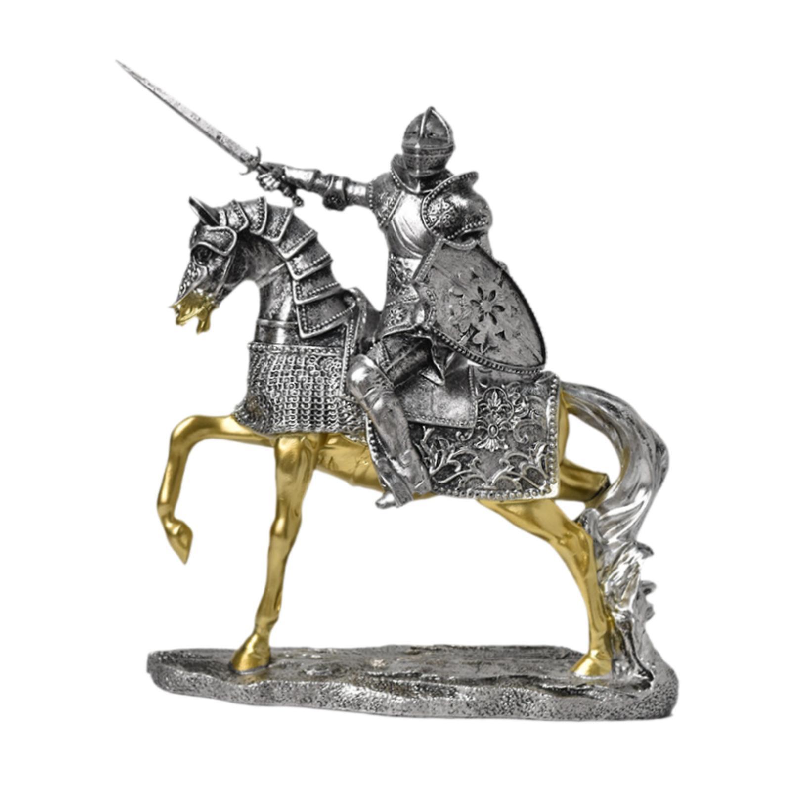 Knight Horse Statue Retro Vint - Resin Art Table Top avis et prix