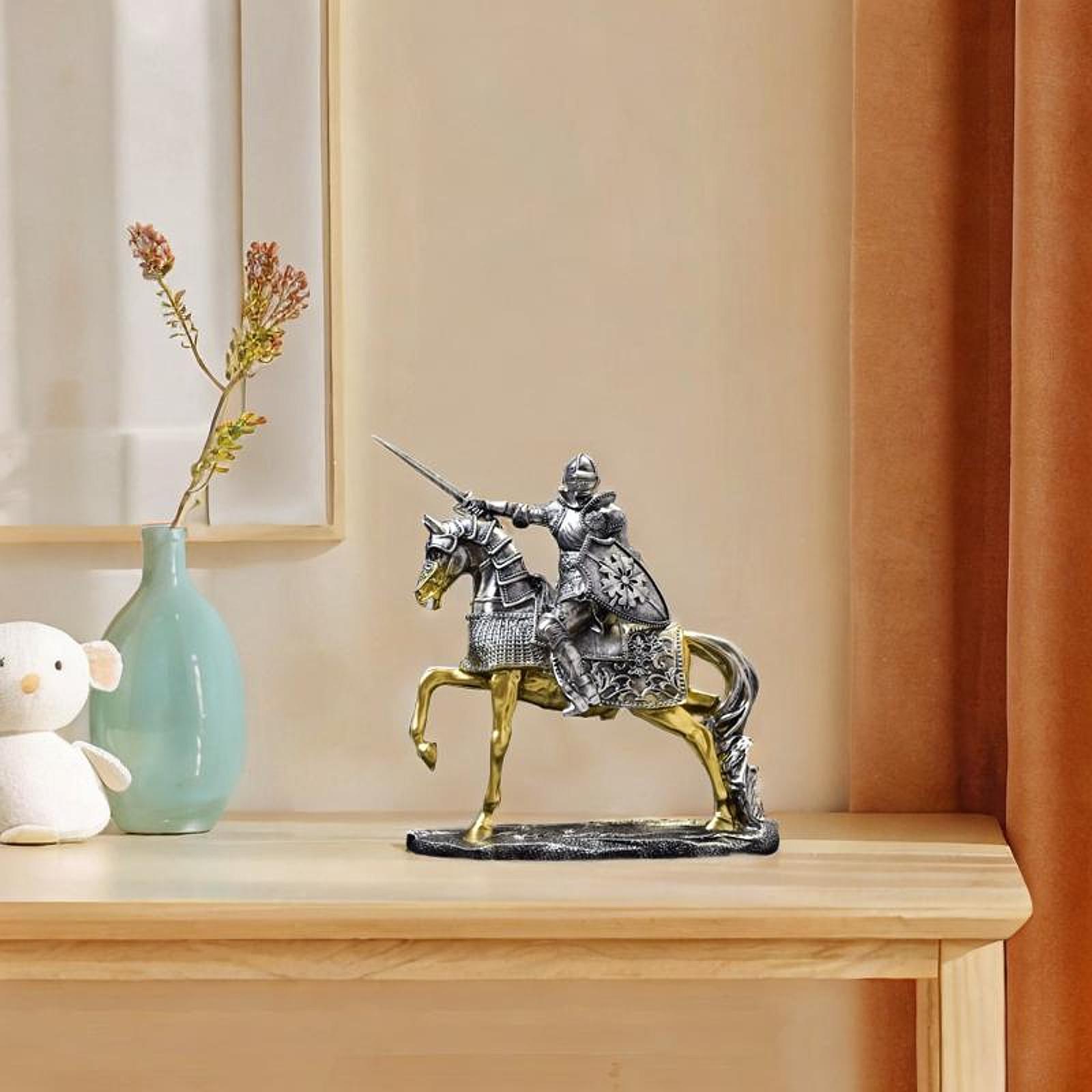 Knight Horse Statue Retro Vint - Resin Art Table Top avis et prix