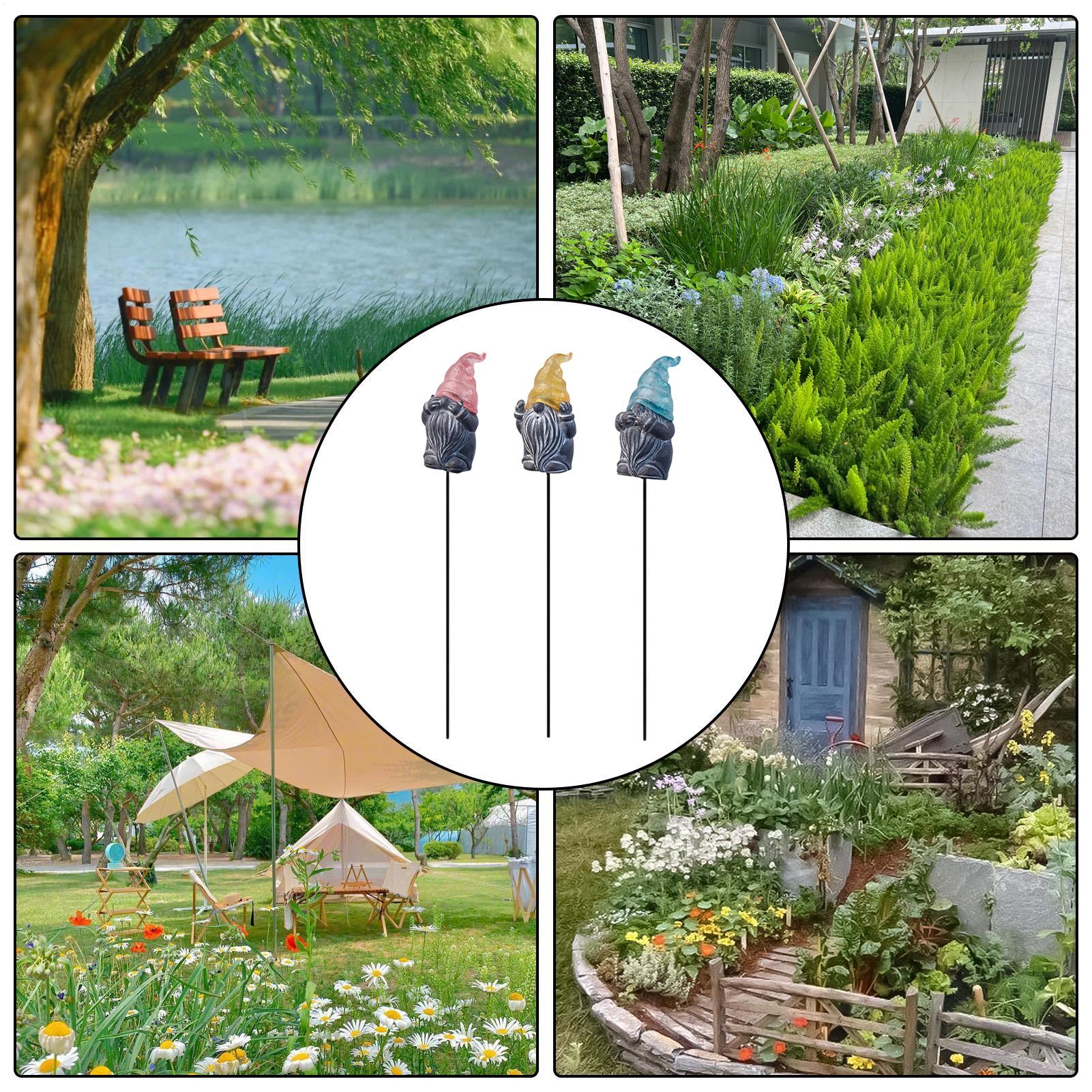 Decorative Yard Stakes 3-Piece - Resin Art With Flowers avis et prix