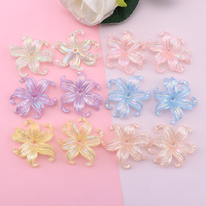 10-20Pcs Glitter Flowers Craft - Resin Art Earrings Material avis et prix