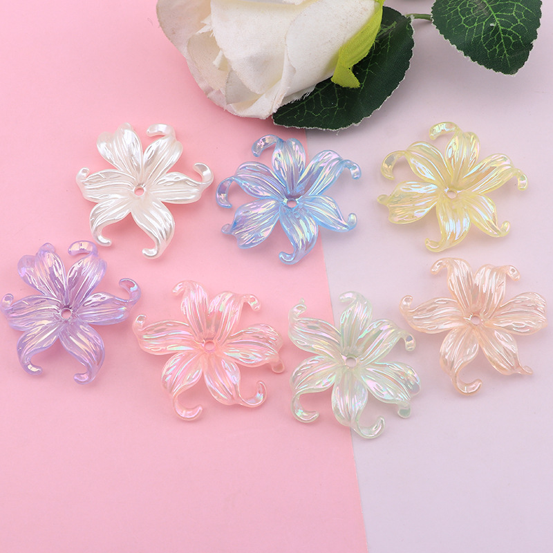 10-20Pcs Glitter Flowers Craft - Resin Art Earrings Material avis et prix