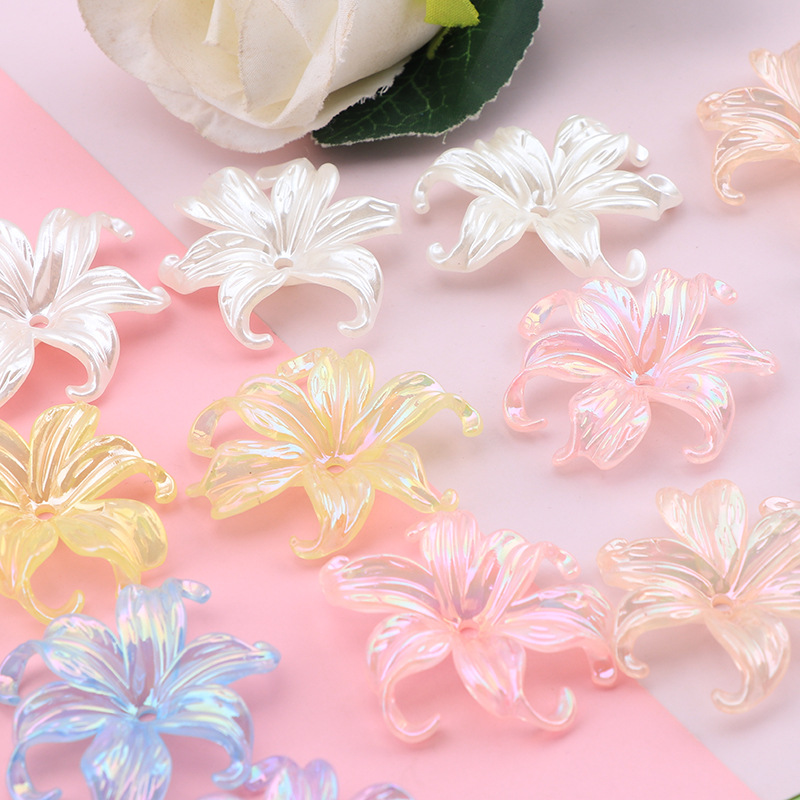 10-20Pcs Glitter Flowers Craft - Resin Art Earrings Material avis et prix
