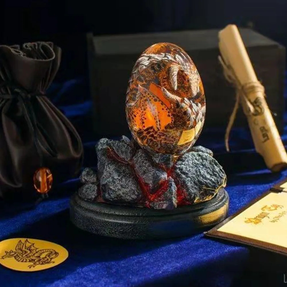 Lava Dragon Egg Statue With St - Resin Art Table Top avis et prix