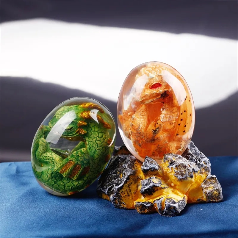 Lava Dragon Egg Statue With St - Resin Art Table Top avis et prix