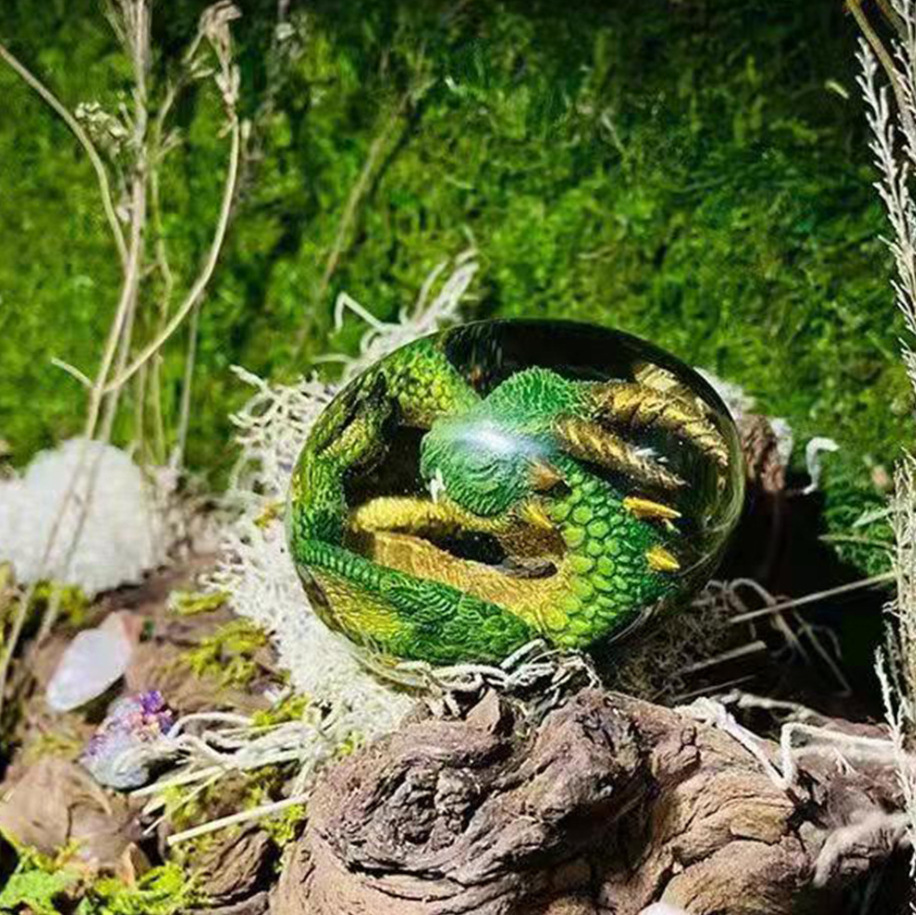 Lava Dragon Egg Statue With St - Resin Art Table Top avis et prix