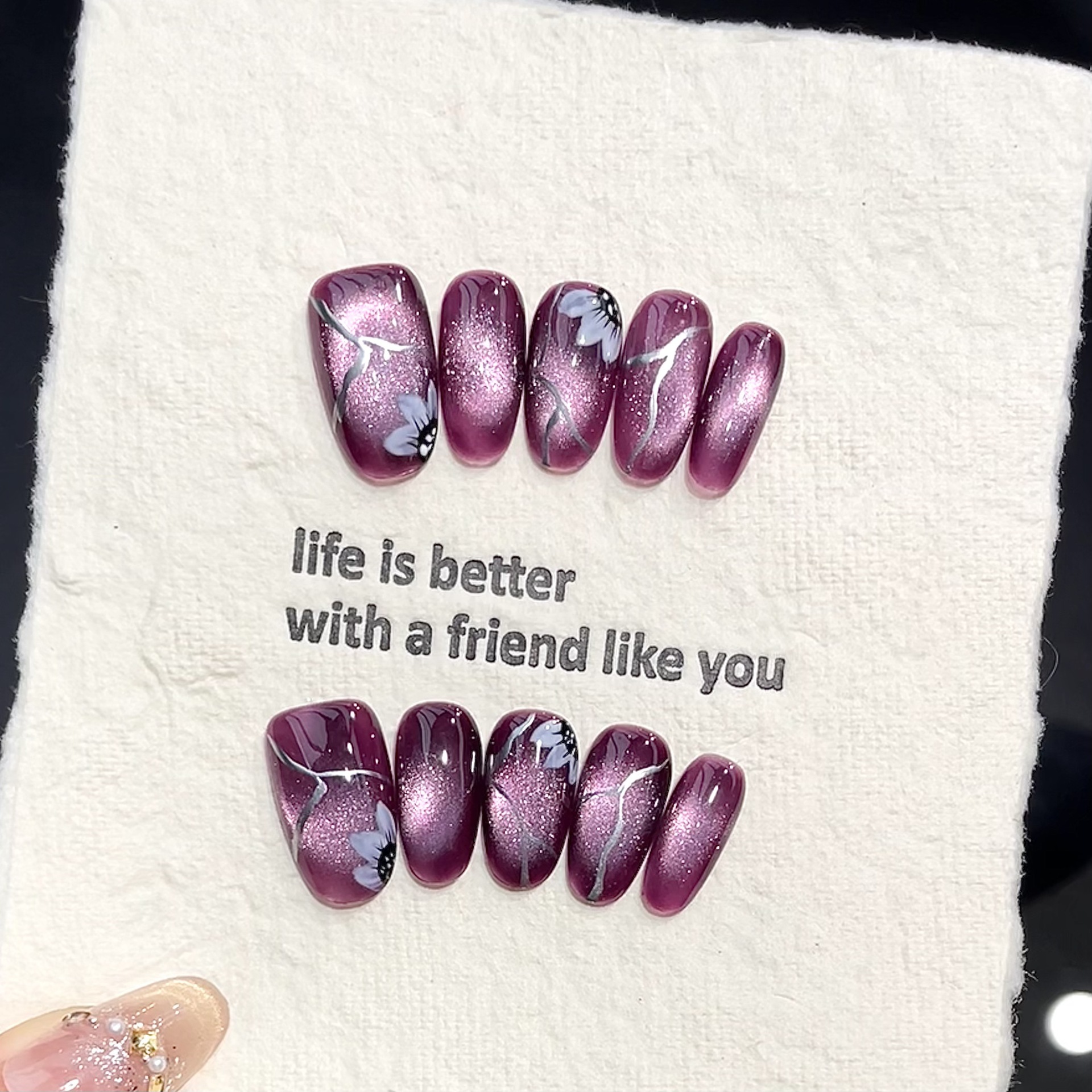 10pcs Handmade Pressed Oval Na - Resin Art With Flowers avis et prix