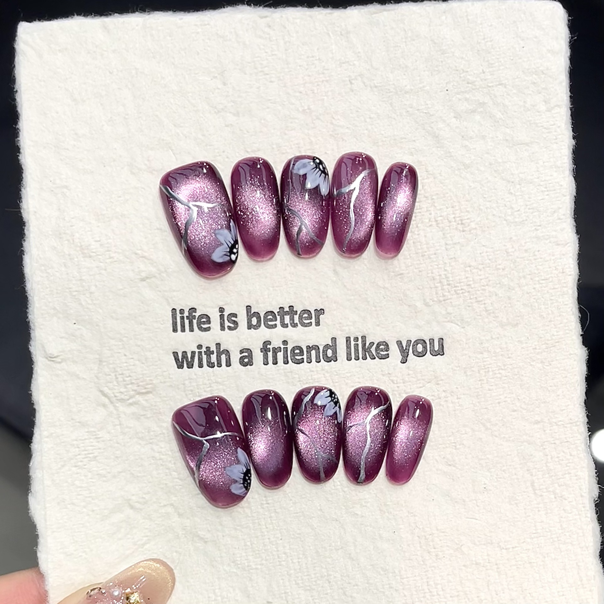 10pcs Handmade Pressed Oval Na - Resin Art With Flowers avis et prix