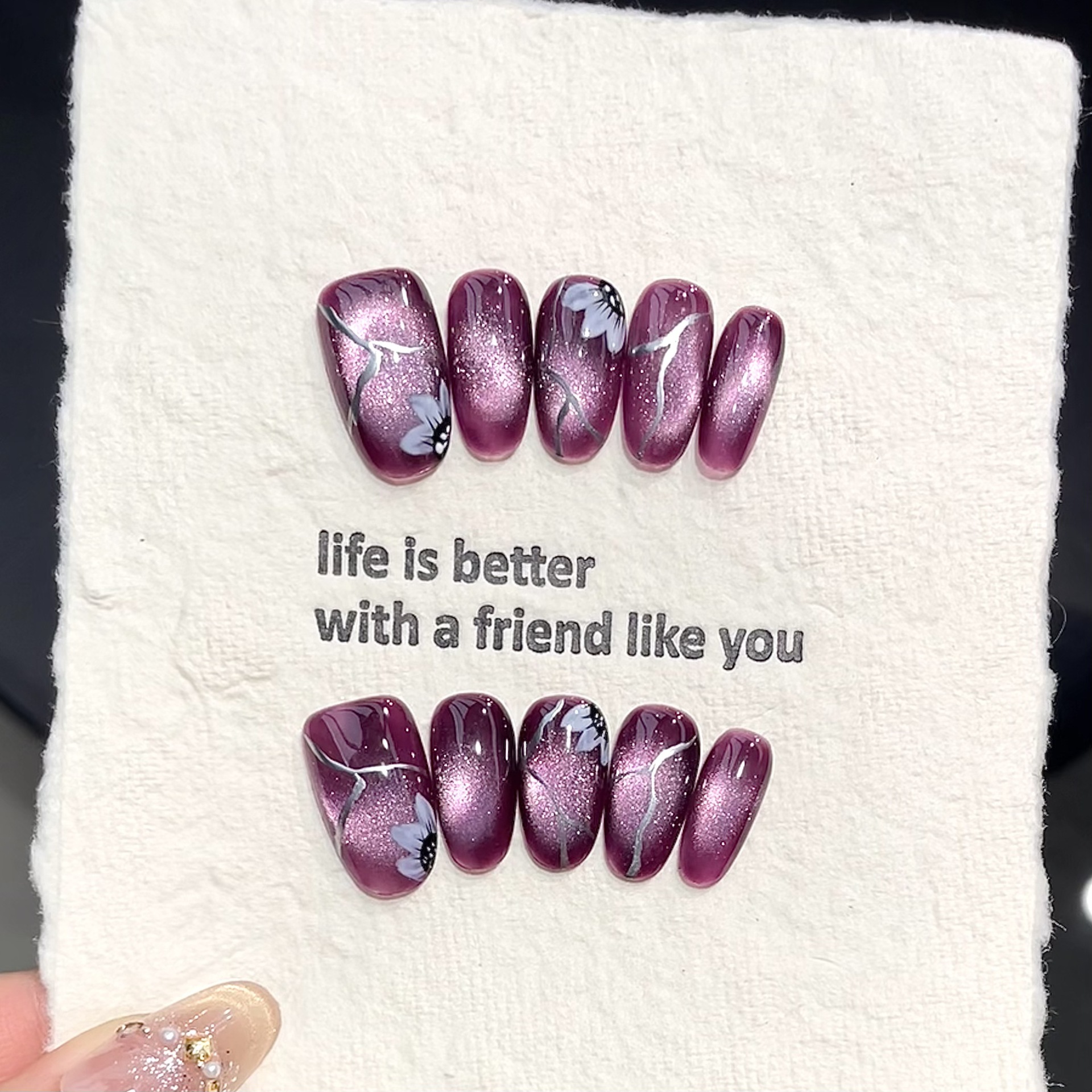 10pcs Handmade Pressed Oval Na - Resin Art With Flowers avis et prix