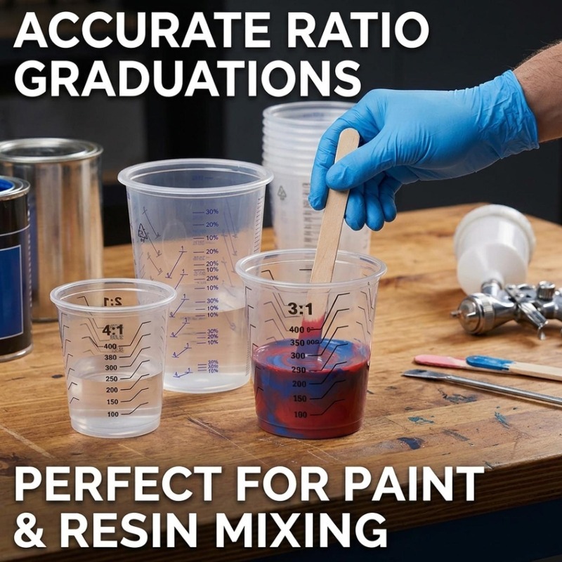 Transparent Plastic Measuring  - Resin Mixing Cup avis et prix