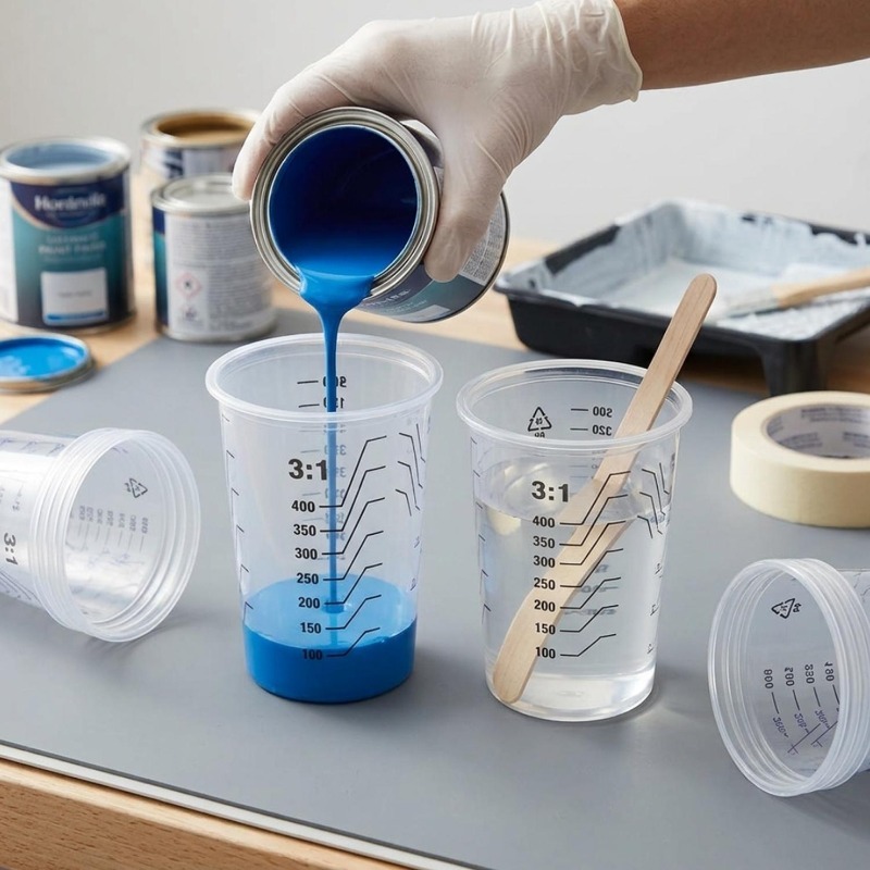 Transparent Plastic Measuring  - Resin Mixing Cup avis et prix