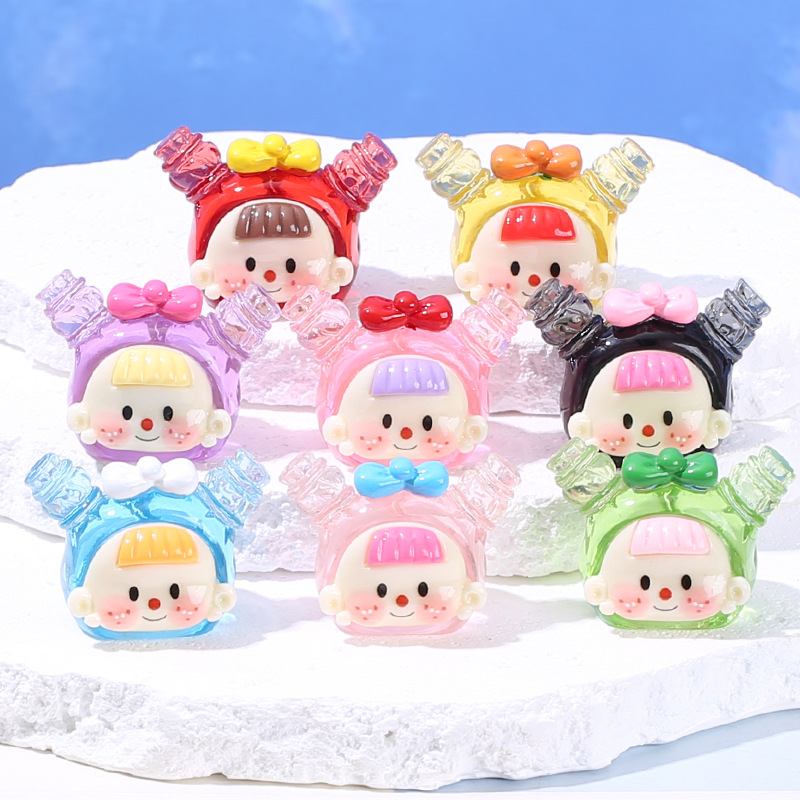 4Pcs Transparent Doll Head Res - Resin Art Earrings Material avis et prix