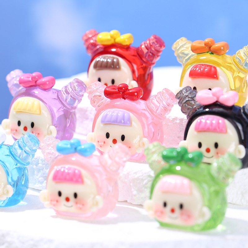 4Pcs Transparent Doll Head Res - Resin Art Earrings Material avis et prix