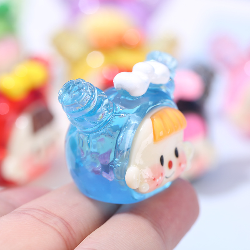 4Pcs Transparent Doll Head Res - Resin Art Earrings Material avis et prix