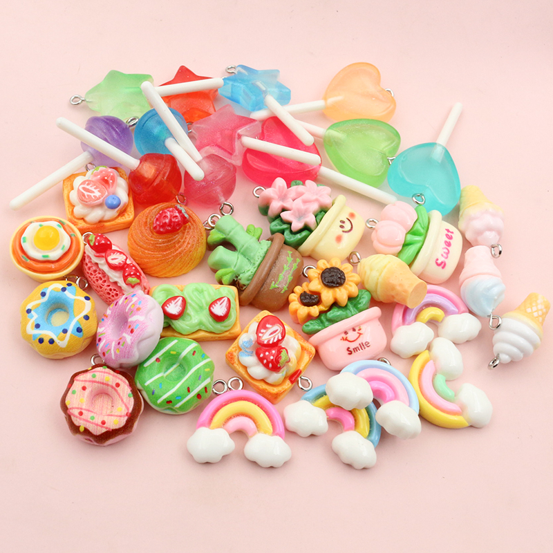 10pcs Mixed Colors Resin Cute  - Resin Art With Flowers avis et prix