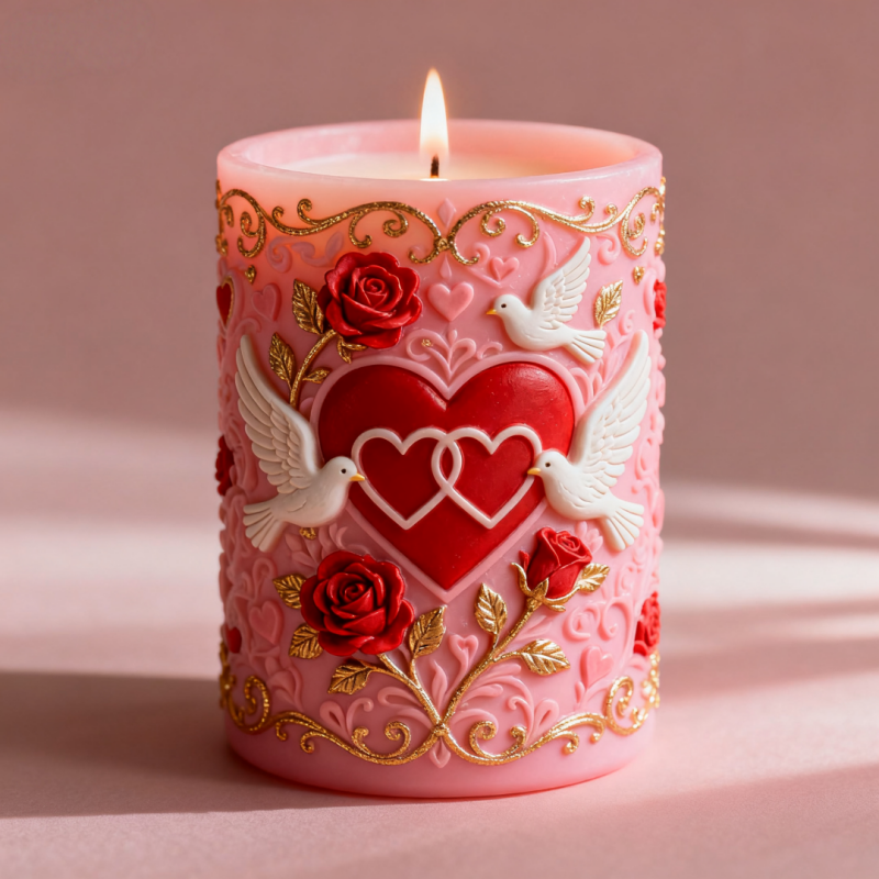 Double Heart Connected White D - Resin Art Of Rose avis et prix