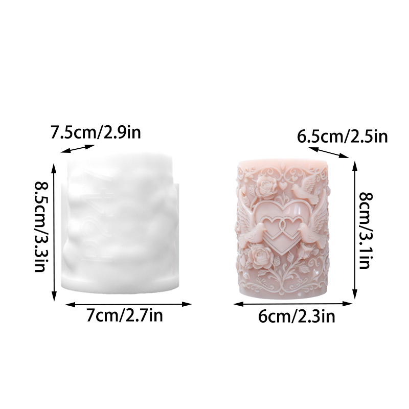 Double Heart Connected White D - Resin Art Of Rose avis et prix
