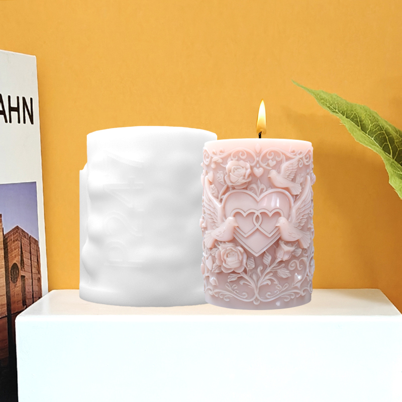 Double Heart Connected White D - Resin Art Of Rose avis et prix