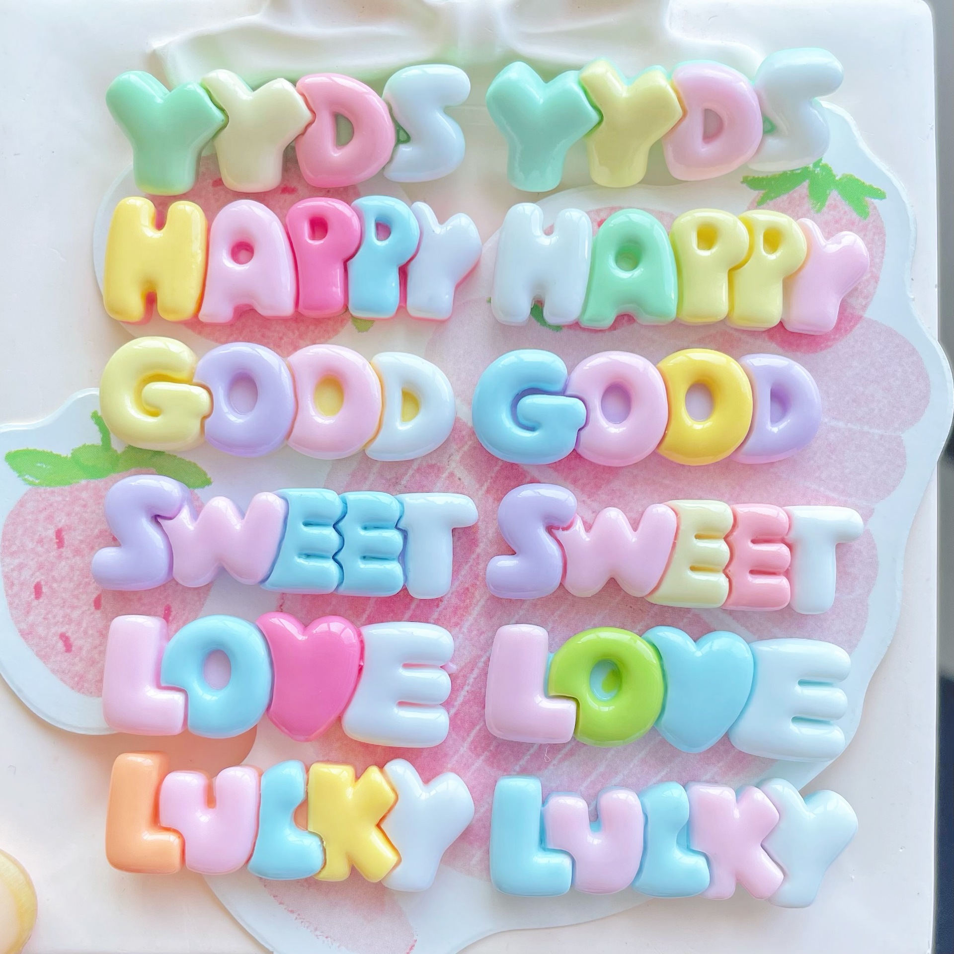 10-30Pcs Color Letter Planar R - Resin Art Earrings Material avis et prix