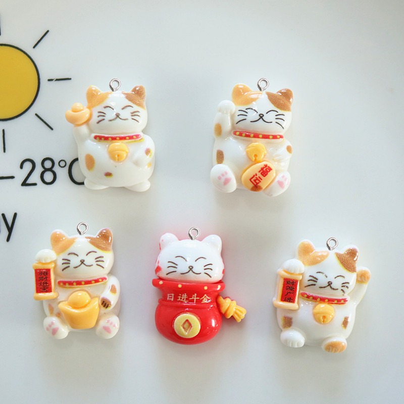 10Pcs Cute Glossy Cat Resin Sm - Resin Art Earrings Material avis et prix