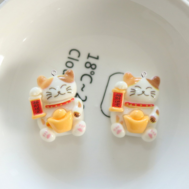 10Pcs Cute Glossy Cat Resin Sm - Resin Art Earrings Material avis et prix