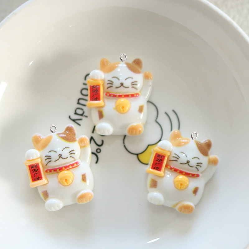 10Pcs Cute Glossy Cat Resin Sm - Resin Art Earrings Material avis et prix