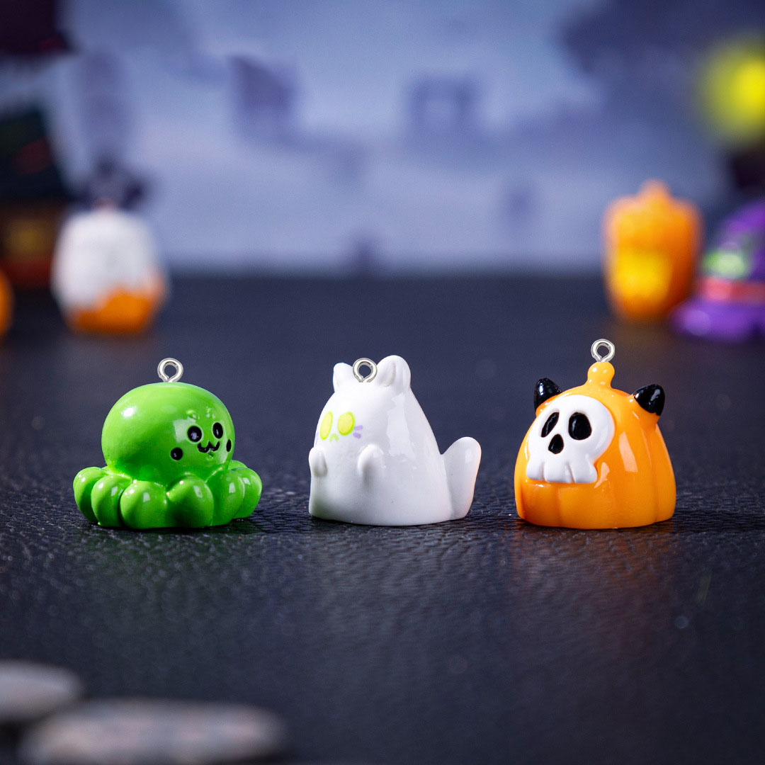 5pcs Halloween Pumpkin ghost S - Resin Art Pendant avis et prix