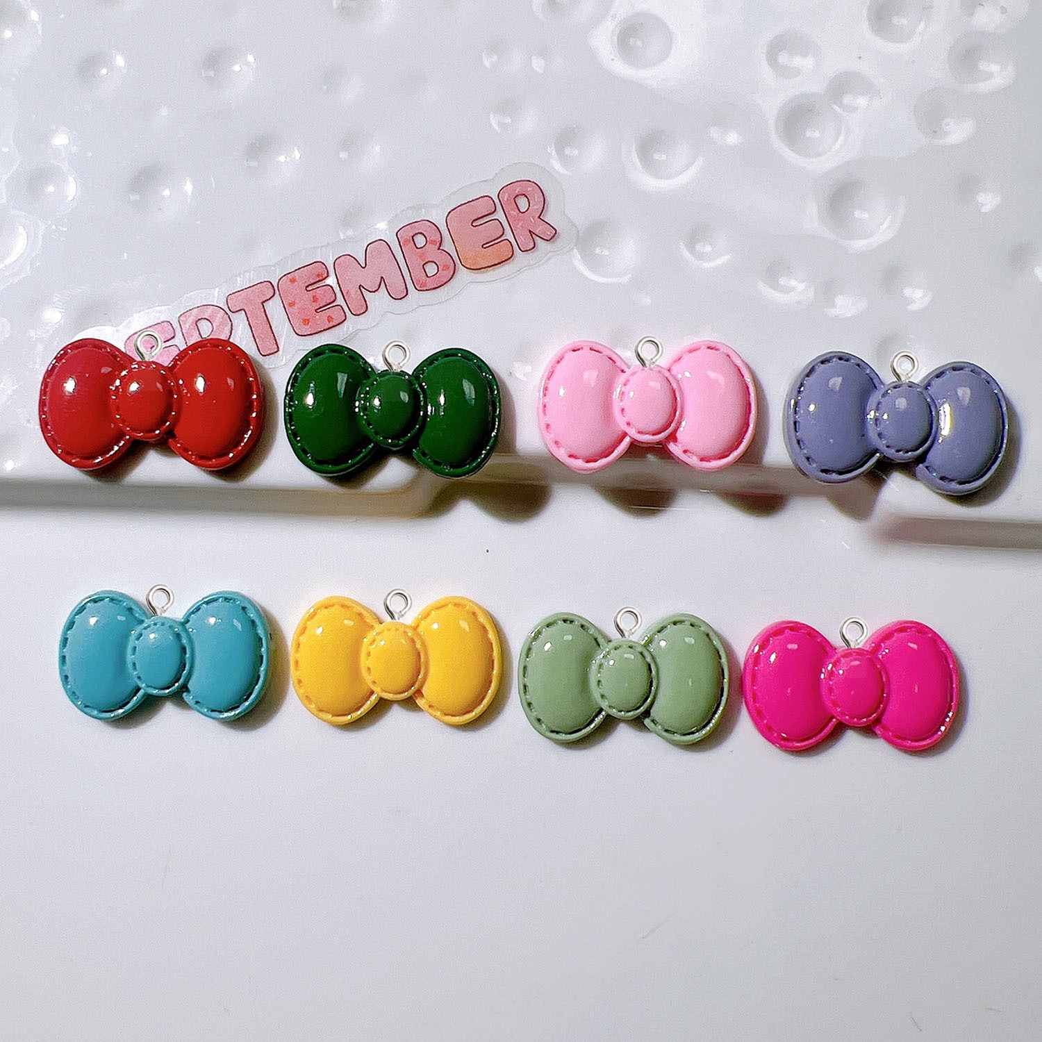 10Pcs Cute Cartoon Bowknot Res - Resin Art Earrings Material avis et prix
