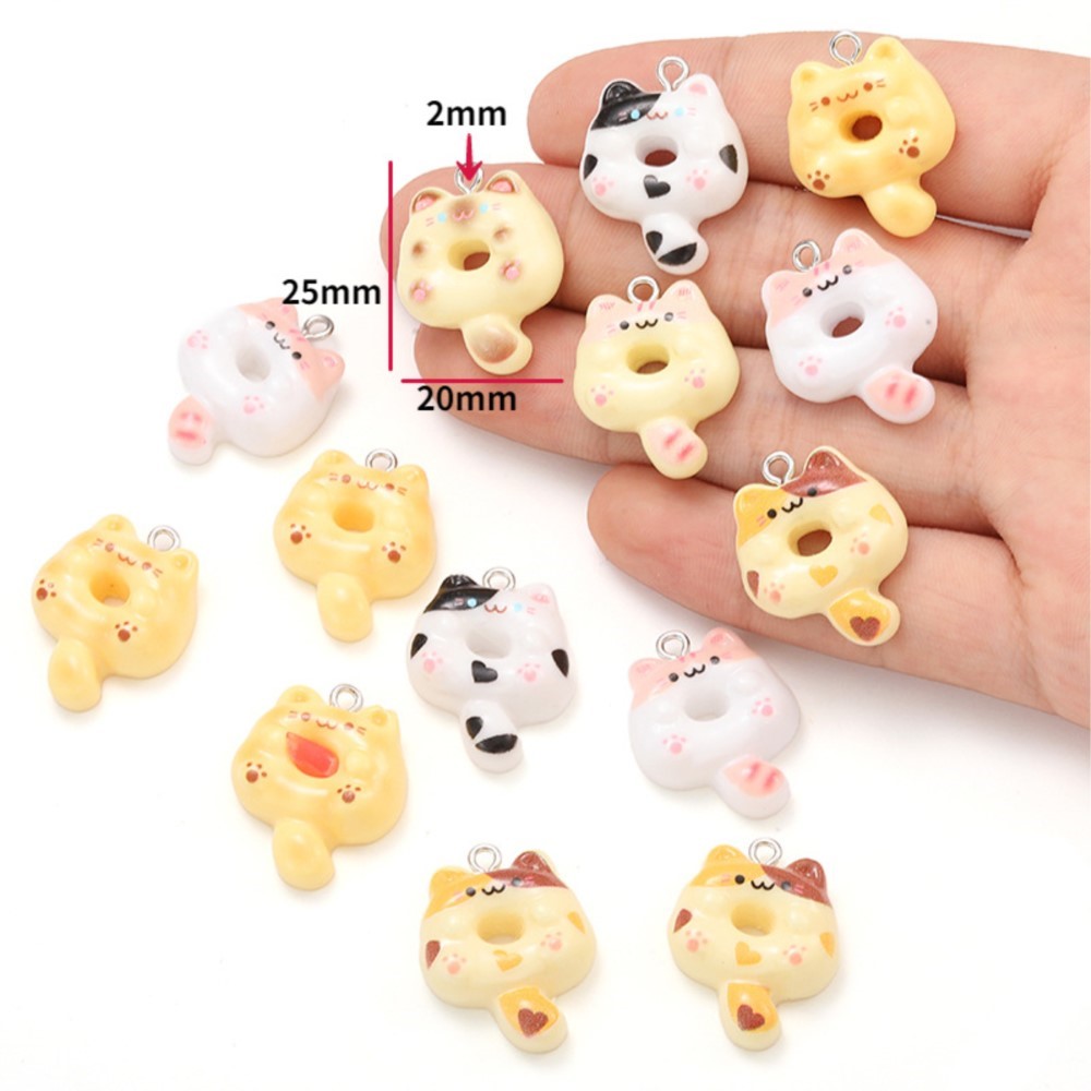 10Pcs Kawaii Cartoon Cat Resin - Resin Art Pendant avis et prix
