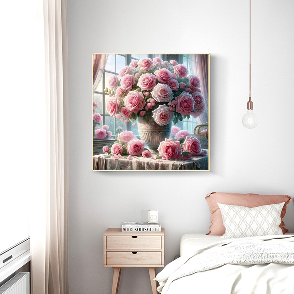 1PC frameless  5D Diy Diamond  - Resin Art Of Rose avis et prix