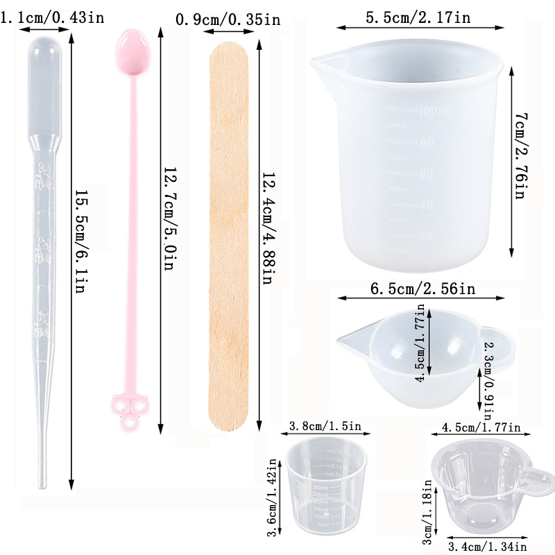 Epoxy Resin Tools Kit Silicone - Resin Mixing Cup avis et prix