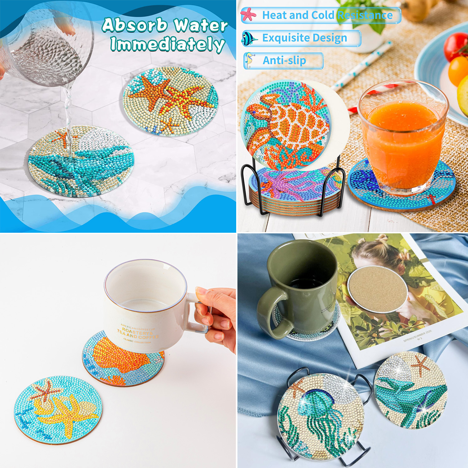 RUOPOTY 8pc/sets Diamond Paint - Resin Art Kits For Adults avis et prix