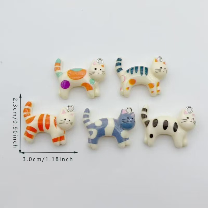10pcs resin cartoon cat animal - Resin Art Pendant avis et prix