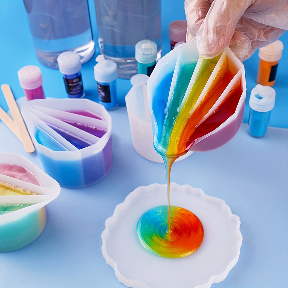 2/3/4/5 Grids Silicone Split C - Resin Mixing Cup avis et prix