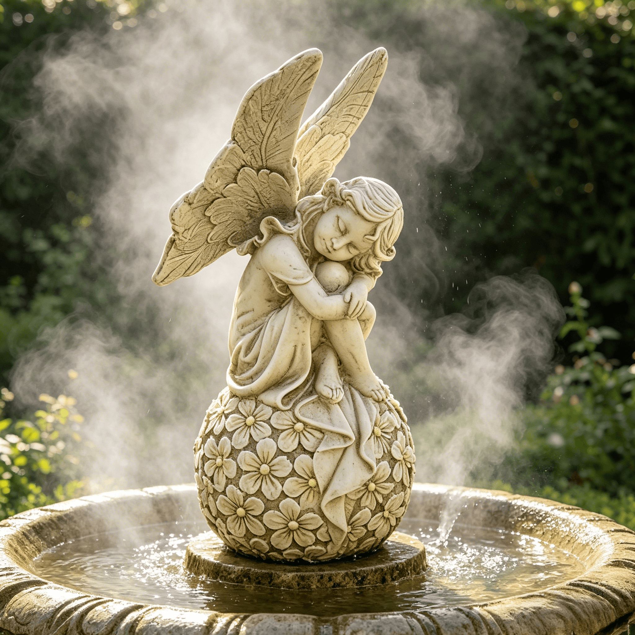 13.2-inch Garden Fairy Statue, - Resin Art With Flowers avis et prix