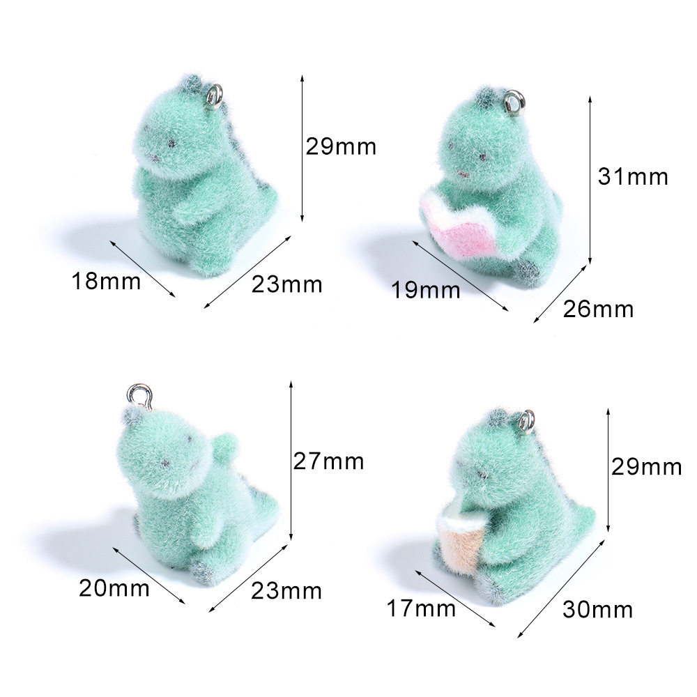 4Pcs 3D Mini Dinosaur Pendant  - Resin Art Notes avis et prix