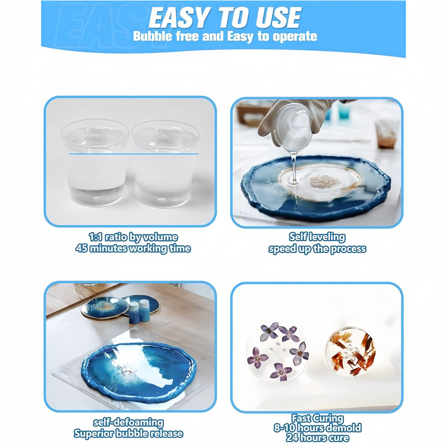 16.9oz Clear Epoxy Resin Kit C - Resin Art Table Top avis et prix