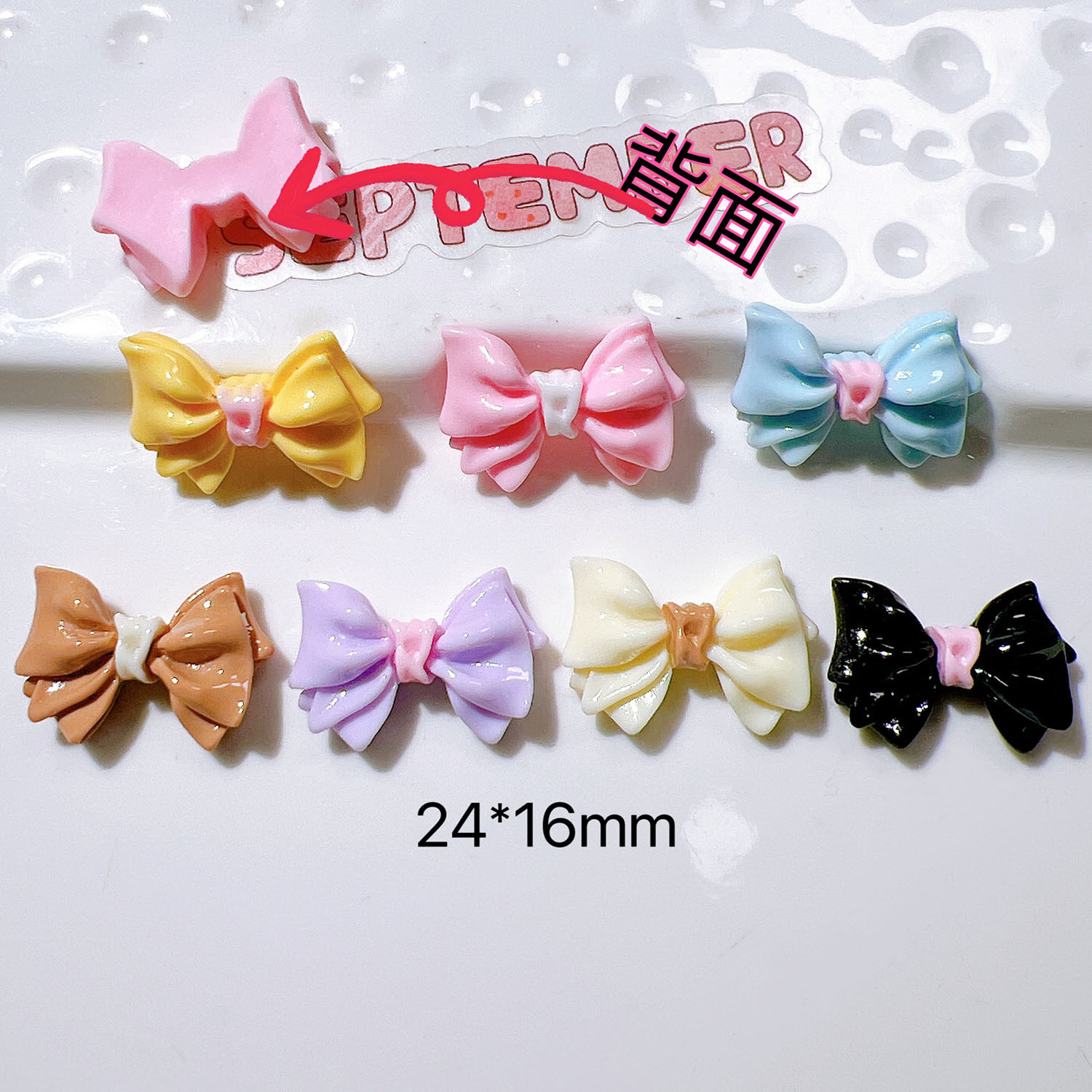 10-30Pcs Color Glossy Bowknot  - Resin Art Earrings Material avis et prix