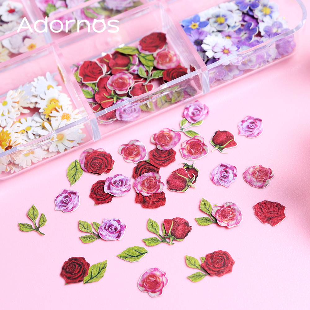 6 Grids Flowers Wood Pulp Chip - Resin Art Of Rose avis et prix