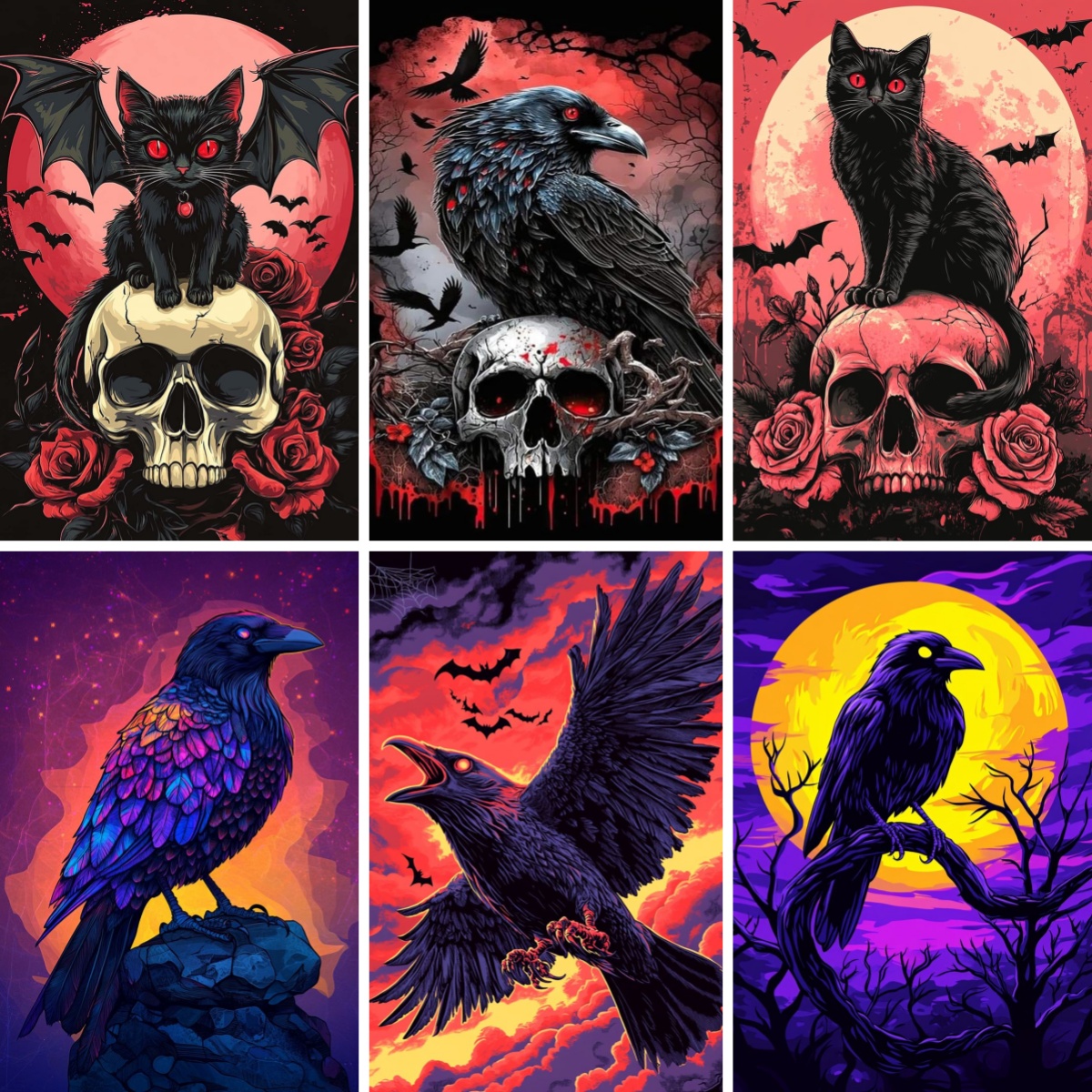 Antique Black Crow Painting 5D - Resin Art Kits For Adults avis et prix