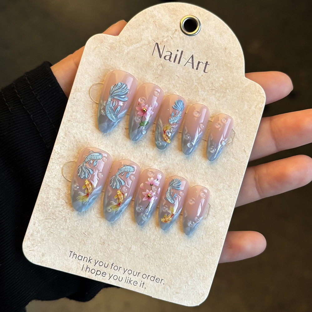 24pcs hot selling koi nail art - Resin Art With Flowers avis et prix