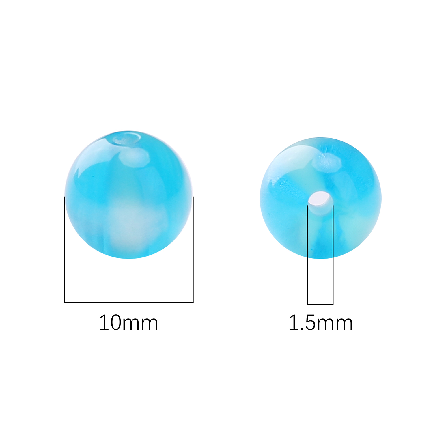 10mm 10pcs Resins Cat Eye Bead - Resin Art Notes avis et prix