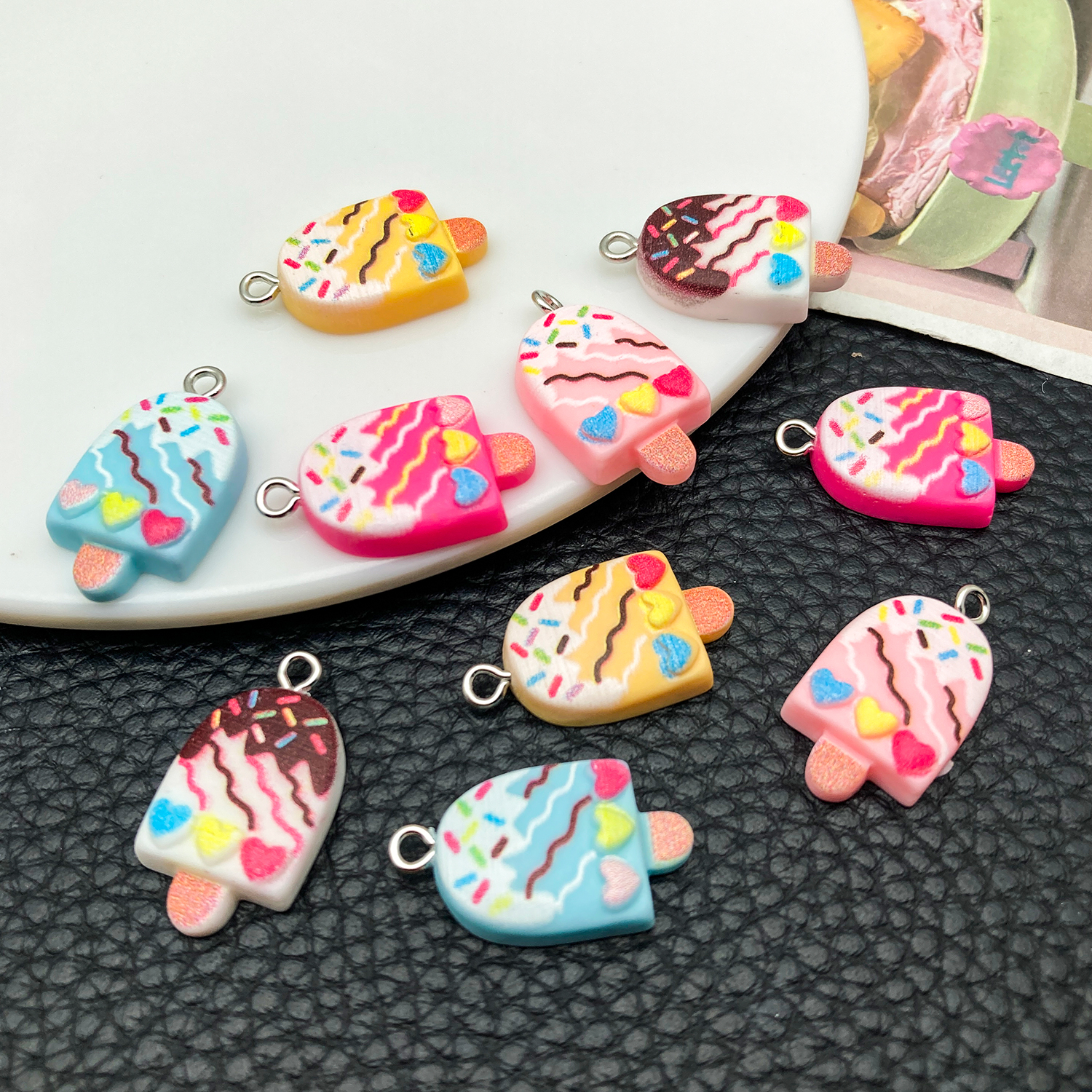 5/10pcs Cute Fashion Resin Acr - Resin Art Pendant avis et prix