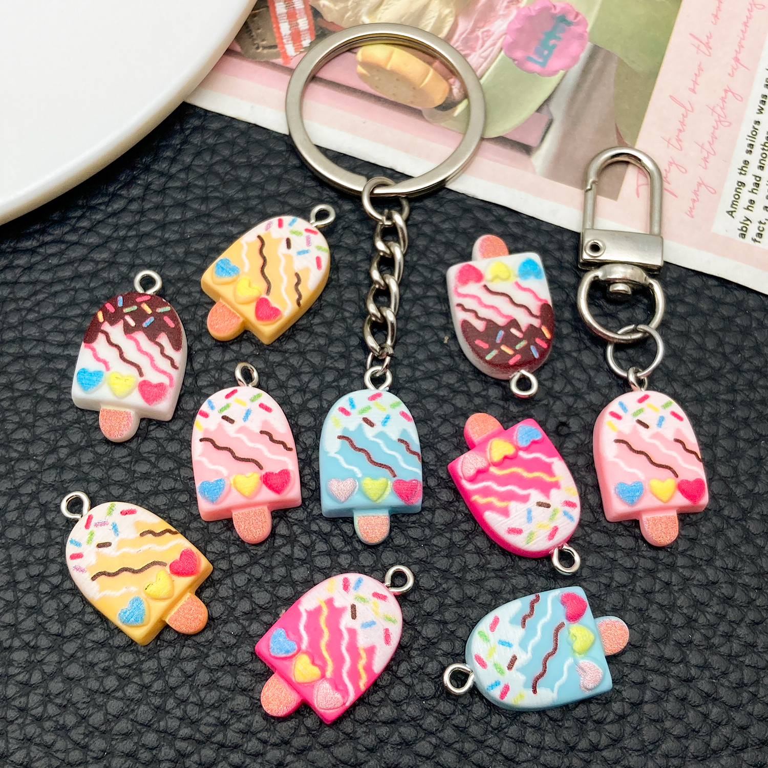 5/10pcs Cute Fashion Resin Acr - Resin Art Pendant avis et prix
