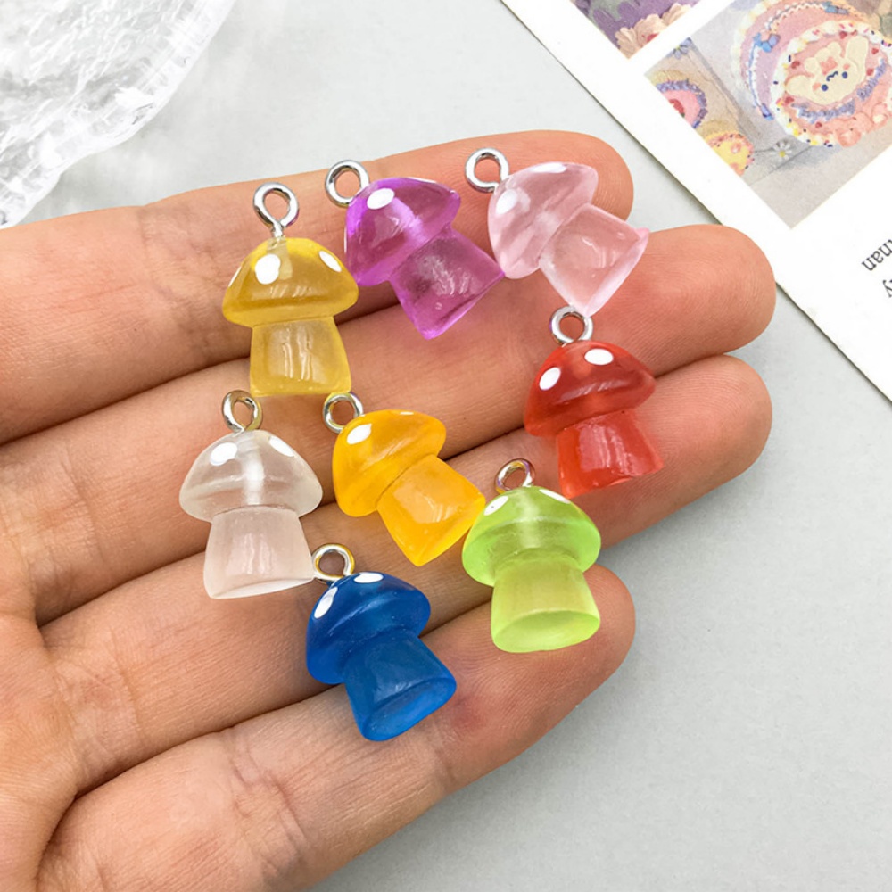 16pcs Luminous Mushroom Charms - Resin Art Notes avis et prix