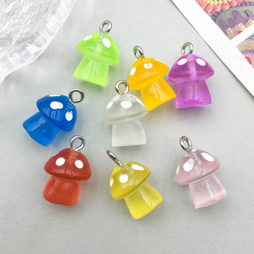 16pcs Luminous Mushroom Charms - Resin Art Notes avis et prix