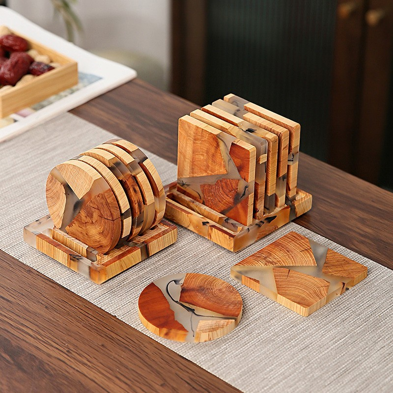 6Pcs Ink Style Tea Cup Coaster - Resin Mixing Cup avis et prix